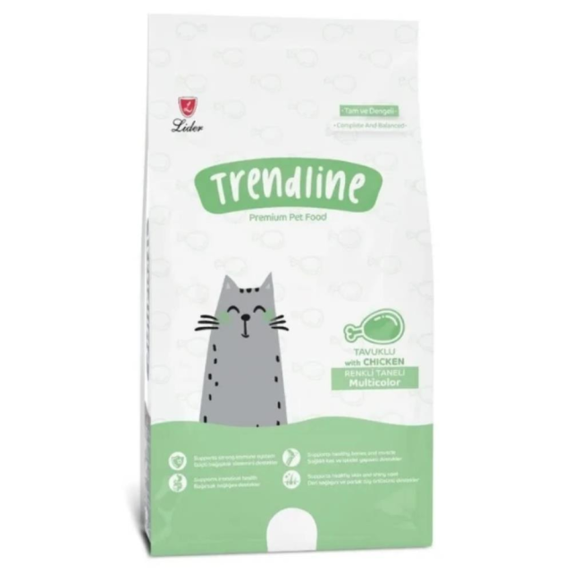 Trendline Multi Colour Renkli Yetişkin Kedi Maması 15 kg
