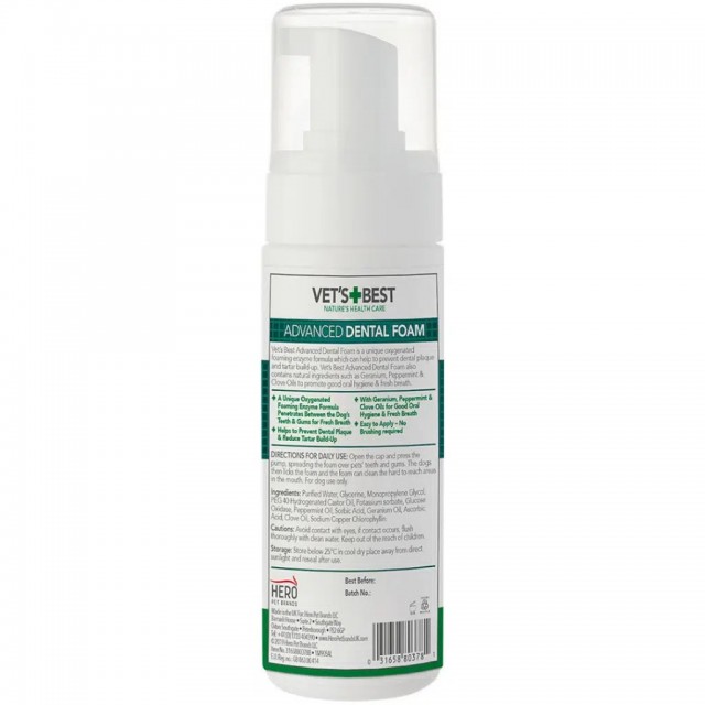 Vet's Best Köpek Ağız Bakım Köpüğü 150 ML