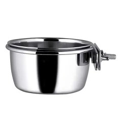 Vidalı Askılı 5 Oz Metal Yem Kabı 7,5 Cm Çap