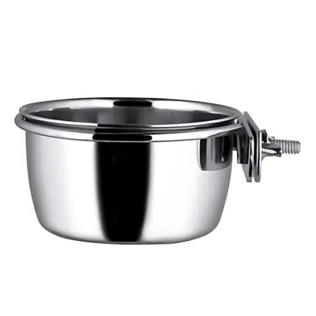 Vidalı Askılı 5 Oz Metal Yem Kabı 7,5 Cm Çap
