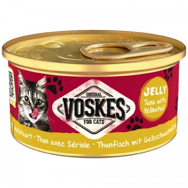 Voskes Ton Balıklı ve Sarıkuyruklu Kedi Konservesi 85 Gr