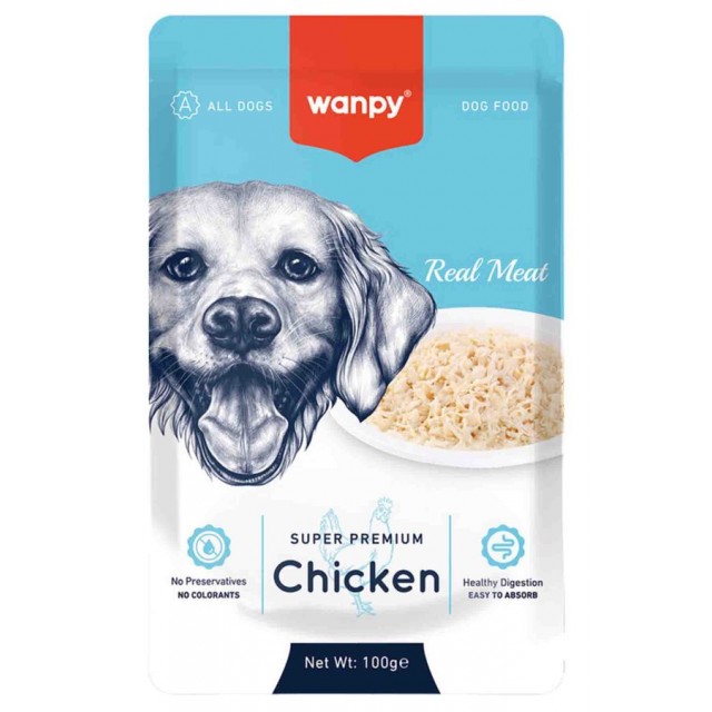 Wanpy Pouch Tavuklu Köpek Konservesi 100gr