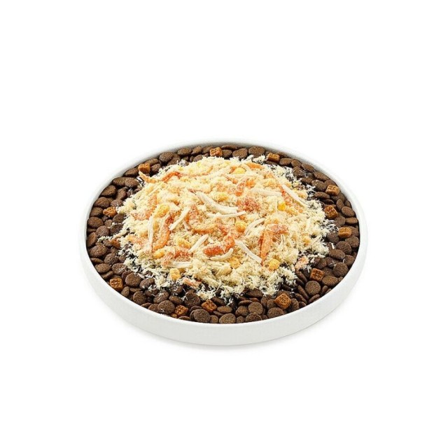 Wanpy Dondurularak Kurutulmuş Fluffy Toppers Tavuk Karides ve Yumurta Sarılı Kedi Ödül Maması 30gr