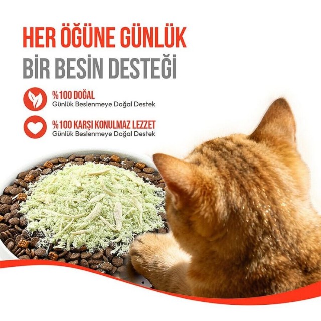 Wanpy Dondurularak Kurutulmuş Fluffy Toppers Tavuklu ve Kedi Otlu Kedi Ödül Maması 30gr