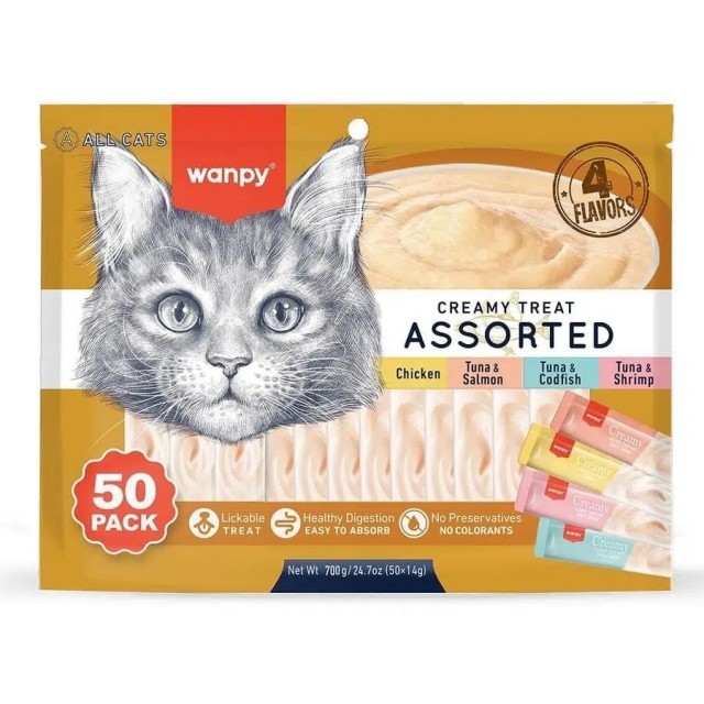 Wanpy Karışık Sıvı Kedi Ödülü 50 li