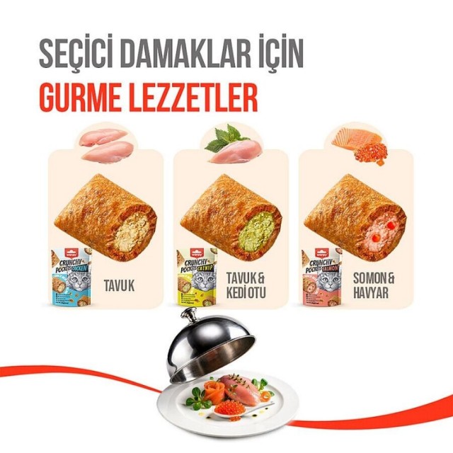 Wanpy Crunch Somonlu ve Havyarlı Kedi Ödül Maması 60gr