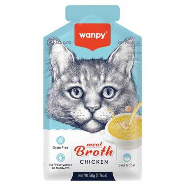Wanpy Kediler için Tavuk Eti Çorbası 50gr