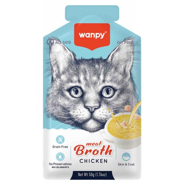 Wanpy Kediler için Tavuk Eti Çorbası 50gr