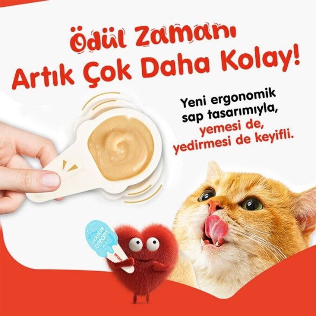 Wanpy Somonlu Kaşıklı Kedi Ödül Kreması 10x16gr