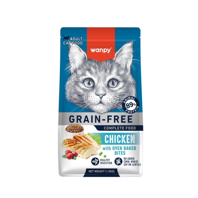Wanpy Tahılsız Tavuklu Yetişkin Kedi Maması 1,5 kg