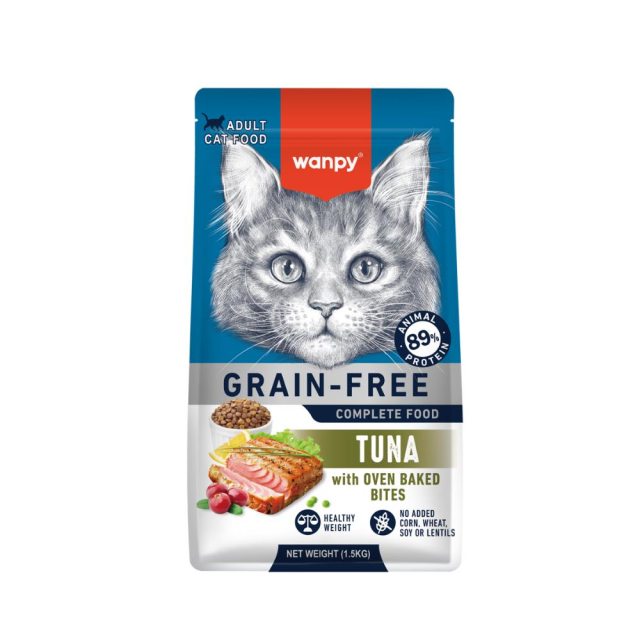 Wanpy Tahılsız Ton Balıklı Yetişkin Kedi Maması 1,5 kg