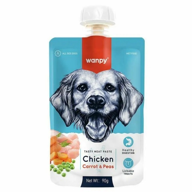 Wanpy Tavuklu Havuçlu Sıvı Köpek Ödül Maması 90 gr