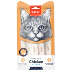 Wanpy Tavuklu ve Yengeçli Krema Kedi Ödülü 5x14gr