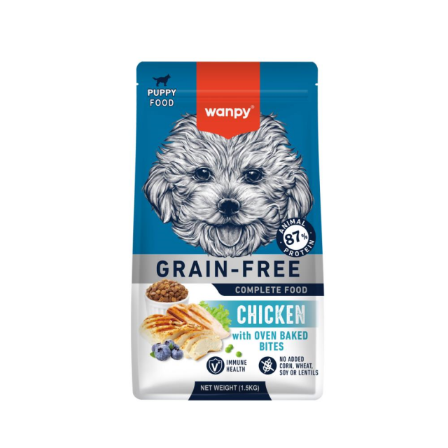 Wanpy Tahılsız Tavuklu Yavru Köpek Maması 1,5 kg - Wanpy Ürünlerinde Kampanya!