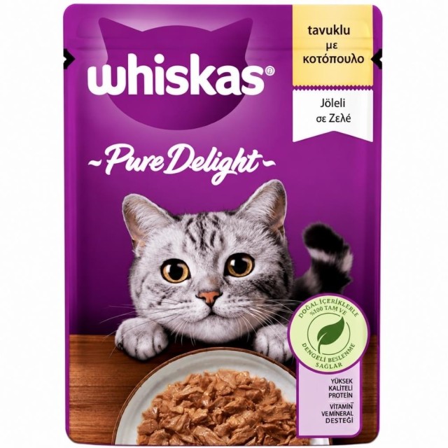 Whiskas Pouch Pure Delight Jöle İçinde Tavuklu Kedi Yaş Maması 85 gr