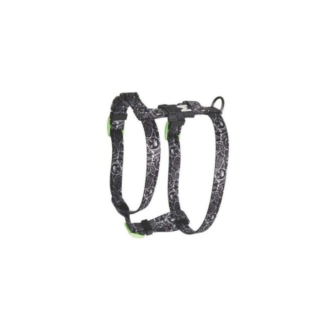 M-Pets Urbanstyle Siyah Beyaz Active Köpek Göğüs Tasması (XS)