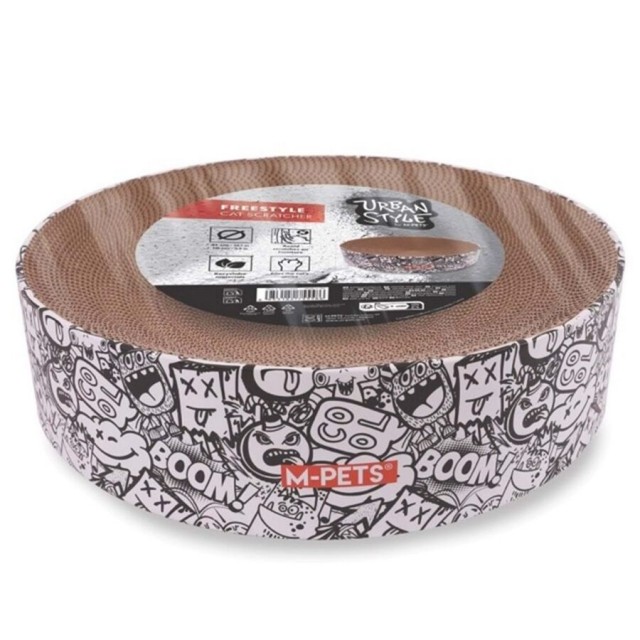 M-Pets Urbanstyle Freestyle Siyah Beyaz Karton Tırmalama