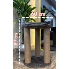 Woolart Nando Kedi Tırmalama Tahtası Gri 60*60*89H