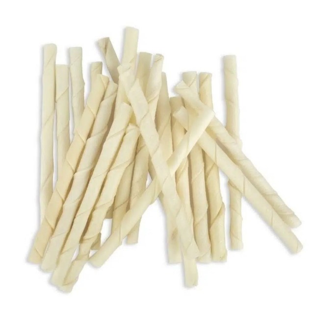 Zampa Beyaz Burgu Köpek Kemirme Çubuğu 100 Adet Kemik 5-6gr 12-13CM