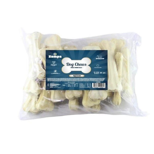 Zampa Beyaz Press Kemik Köpek Ödülü 20'li 50-55 gr
