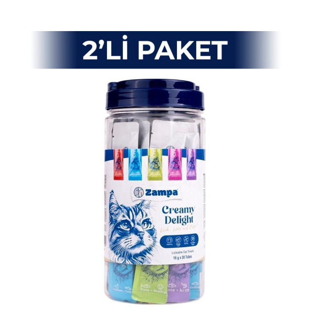 Zampa Creamy Delight Kedi Krema Ödül Maması 16 gr 30'lu 2 Adet