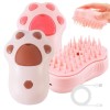 Zampa Kedi Patisi Tasarımlı Buharlı Kedi Tarağı 7x10 cm Pembe Kahverengi