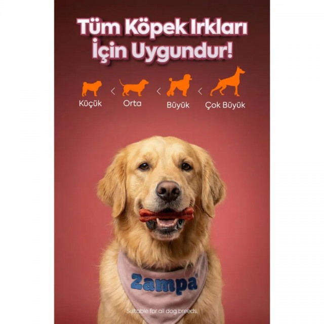 Zampa Kemik Şeklinde Dana Etli Köpek Ödülü 75 Gr