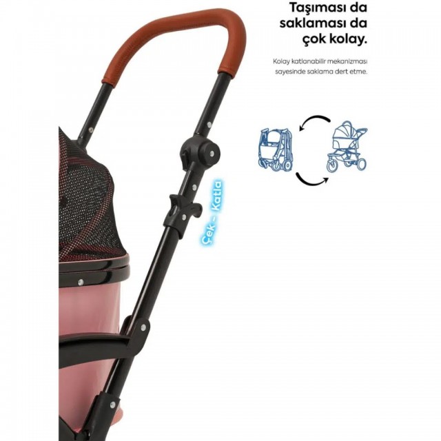 Zampa Orbit Kedi & Köpek Arabası Pembe
